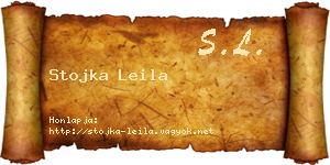 Stojka Leila névjegykártya