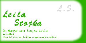 leila stojka business card